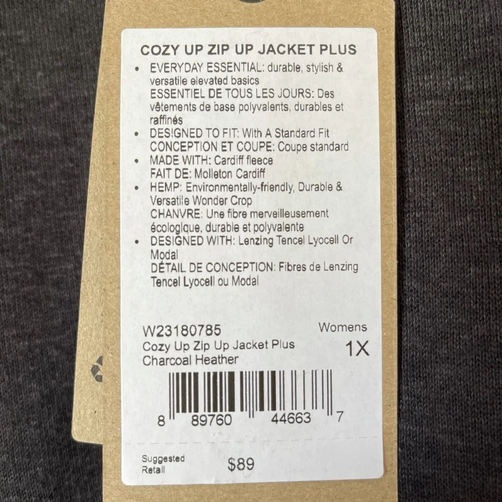 PrAna Cozy Hoody in gray, sz 2X, NWT - Picture 2 of 4